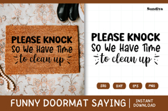 Funny Doormat Quotes SVG | Please Knock Product Image 1