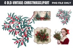 Old Vintage Christmas Sublimation Clipart PNG Product Image 1