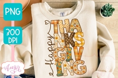 Happy Thanksgiving shirt sublimation PNG | Fall shirt PNG Product Image 3