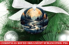 Christmas Round Ornament PNG | Santa | Sublimation | PNG Product Image 1