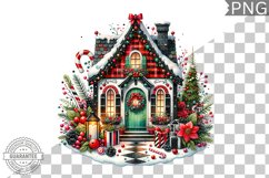Christmas House Sublimation - Clipart PNG Design Product Image 1