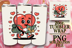 PRESENT OF SERENITY 20oz TUMBLER WRAP, Valenines Heart Product Image 1