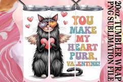 GENTLE SPIRITS 20oz TUMBLER WRAP, Valentines Cat Product Image 1