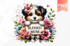 Blessed mom Sublimation - Mother&#039;s Day Clipart PNG Product Image 1