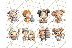 Cozy Cookie Village Clipart, Gingerbread Holiday PNG Product Image 6