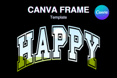 Happy Canva Frame Party Add Photo Varsity Shirt Sport Product Image 1