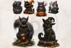 Mystic Alchemy Clipart - Gothic Witch Autumn Apothecary PNG Product Image 11