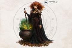 Mystic Alchemy Clipart - Gothic Witch Autumn Apothecary PNG Product Image 16