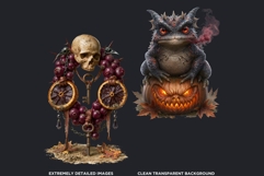 Mystic Alchemy Clipart - Gothic Witch Autumn Apothecary PNG Product Image 3