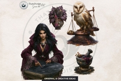 Mystic Alchemy Clipart - Gothic Witch Autumn Apothecary PNG Product Image 7