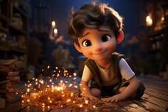 3D Character Child Boy Sweeper with relevant environment Product Image 1
