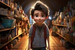 3D Character Child Boy Sweeper with relevant environment Product Image 1