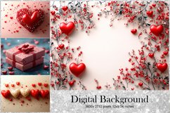 Heart Valentines Background Love Wallpaper Blank Backdrop_58 Product Image 1