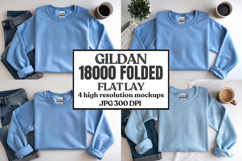 Gildan 18000 Sand Folded Flat Lay Mockups Product Image 1