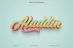 Colorful 3D Text Effect of Aladdin Product Image 1