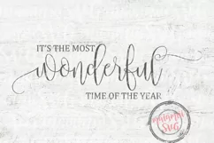 It's The Most Wonderful Time Of The Year Svg, Christmas Sign Product Image 2