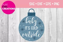 Christmas SVG|Baby It's Cold Outside|SVG DXF PNG EPS Product Image 1
