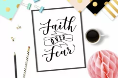 Faith over Fear SVG DXF PNG EPS Product Image 3