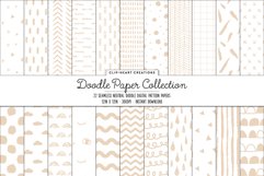 Neutral Doodle Seamless Digital Papers Product Image 1