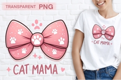 Cat mama tshirt design. Cat mama sublimation PNG clipart Product Image 1