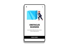 Obstacles Business Try Solve Businessman Vector Product Image 1