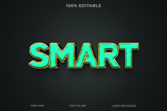 Modern Teal and Gold 3D Text SMART Design Product Image 1