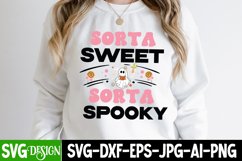 Sorta Sweet Sorta Spooky SVG Cut File,Halloween SVG Design Product Image 3