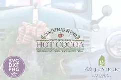 Hot Cocoa SVG Files, Farmhouse Christmas Sign SVG Product Image 2