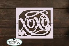 Valentines day card svg Xo Xo card svg Cricut Laser cut Product Image 2