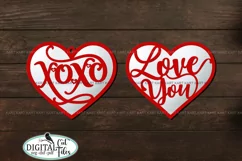 Heart ornament svg CUT FILE Love You Xo Xo Laser cut svg Product Image 1