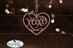 Heart ornament svg CUT FILE Love You Xo Xo Laser cut svg Product Image 2