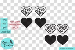 Heart ornament svg CUT FILE Love You Xo Xo Laser cut svg Product Image 5