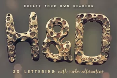 Full Of Holes - Golden 3D Lettering Product Image 5