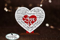 Heart Love Biblical Words stand ornament svg CUT FILE laser Product Image 1