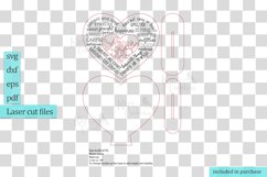 Heart Love Biblical Words stand ornament svg CUT FILE laser Product Image 2
