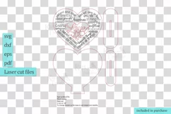 Heart Love Biblical Words stand ornament svg CUT FILE laser Product Image 2