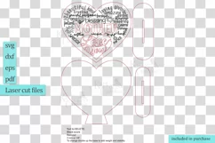Heart Mom Words stand Mother's day svg CUT FILE laser Product Image 2