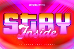 80s stay inside editable text effect back to the future Product Image 1