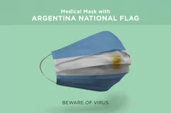 Mask with angola antigua argentina armenia Nation flag Product Image 4