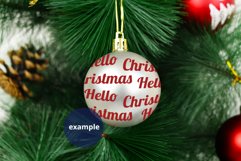 Round Christmas Ornament Mockup, Silver Bauble Mockup PSD Product Image 3