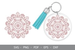 Mandala Flower Keychain SVG Design Product Image 1