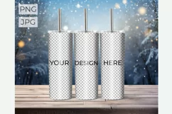 Canva Christmas tumbler mockup