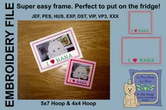 I Love Nana Picture Frames - 4 x 4 and 5 x 7 Hoops Product Image 1