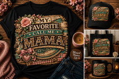 My Favorite Call Me Mama PNG | Leopard Print Floral Mama Sub Product Image 1
