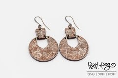 Pattern Mash Up Two Part Laser Engraved Earring Download Product Image 2