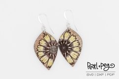 Gerber Floral Front Drop Laser Engraved Earring Download Product Image 1