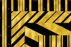 16 Black and Gold Seamless Striped Pattern Digital Papers Product Image 3