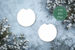 Christmas Car Coasters Mock Up, Coaster Mock Up Design Product Image 1