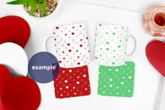 Valentine's Day 2 Coffee Mugs & 2 Coasters mockup, PSD & JPG Product Image 3