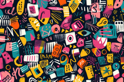 Colorful Shapes Background Wallpaper Product Image 1
